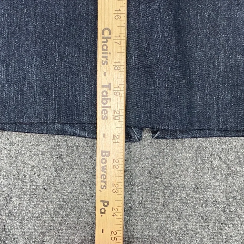 J. Crew‎ Women's Stretch Denim Pencil Skirt Size 2 Dark Wash Chic Back Slit